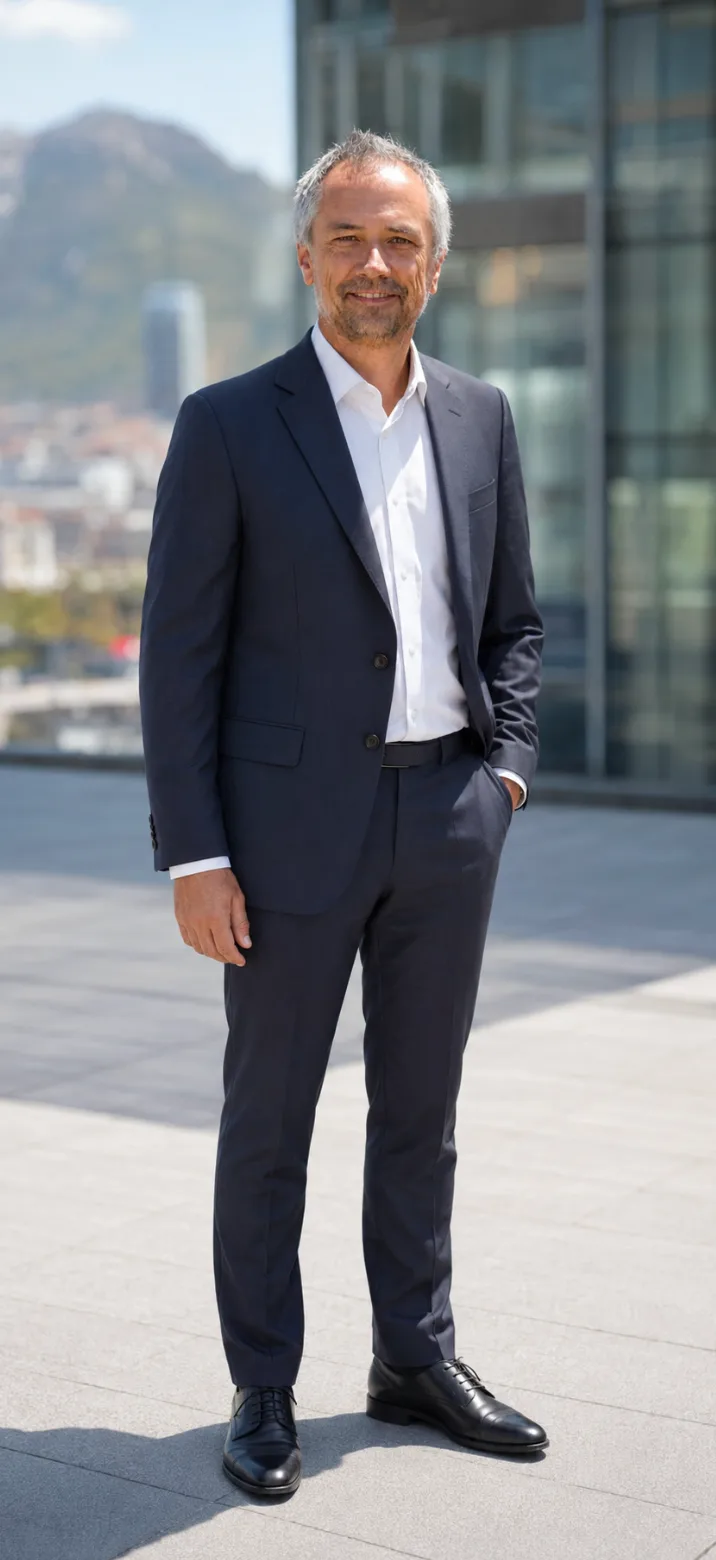 Martin Riedi, Gründer und CEO der CapVal AG, auf einer Dachterrasse